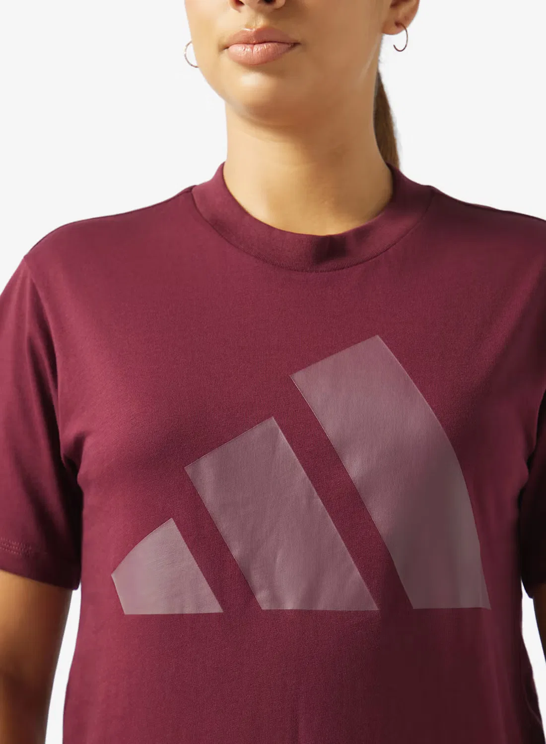 Футболка с принтом Essential big logo Adidas, бордовый — фото 3