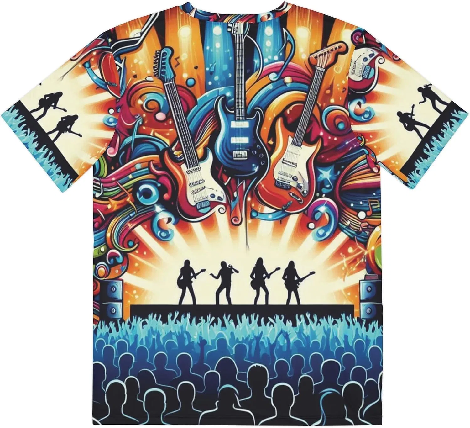 Мужская футболка с музыкальным принтом Generic, Multicolor — фото 2