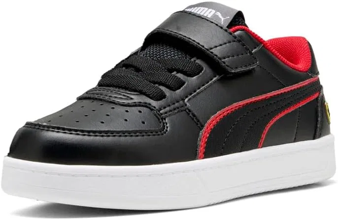 Детские кроссовки для мальчиков с принтом Scuderia Ferrari Caven 2.0 PUMA, Black — фото 2