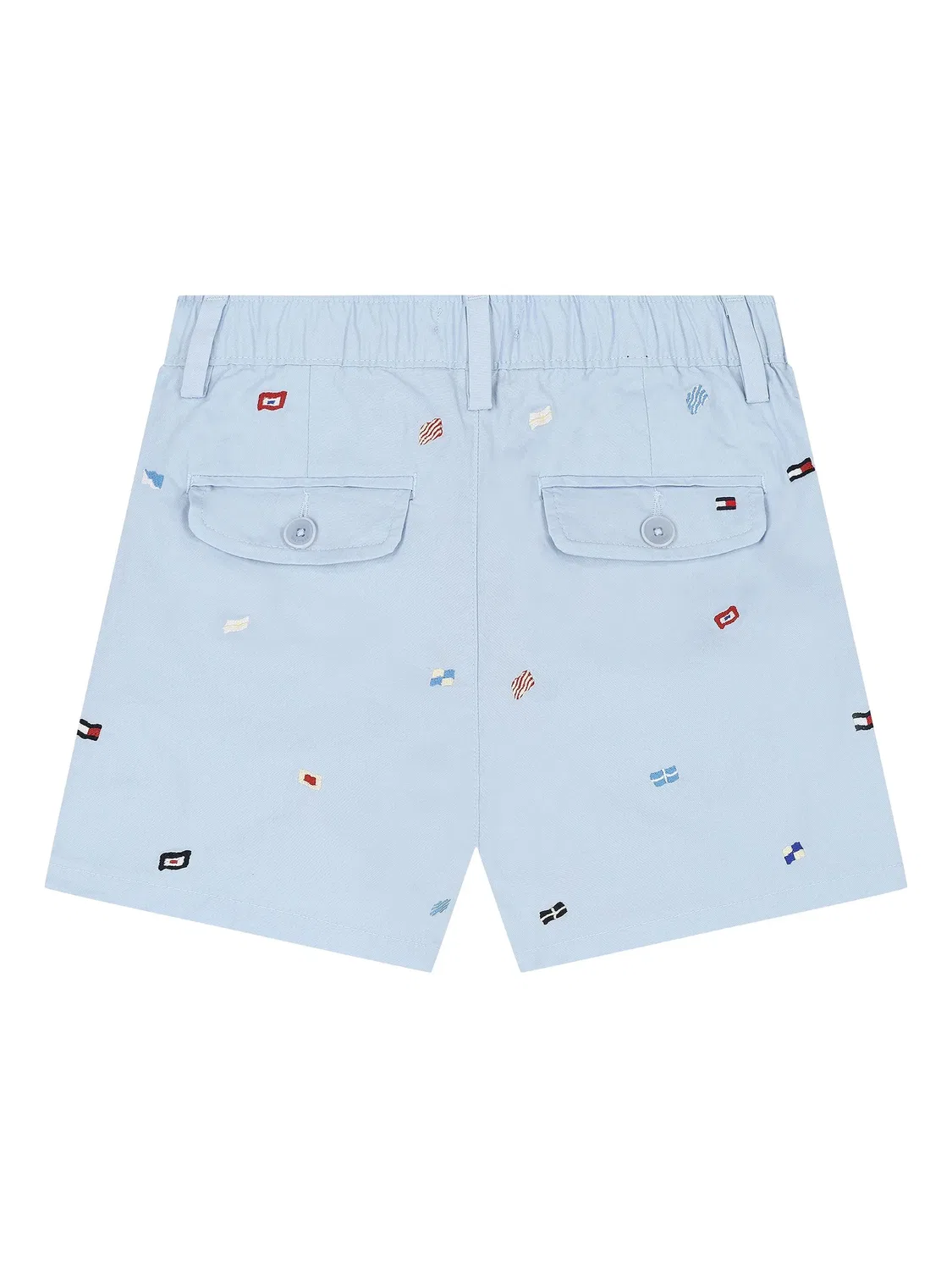 Шорты с графичным принтом из хлопка Tommy Hilfiger, светло-синий — фото 2