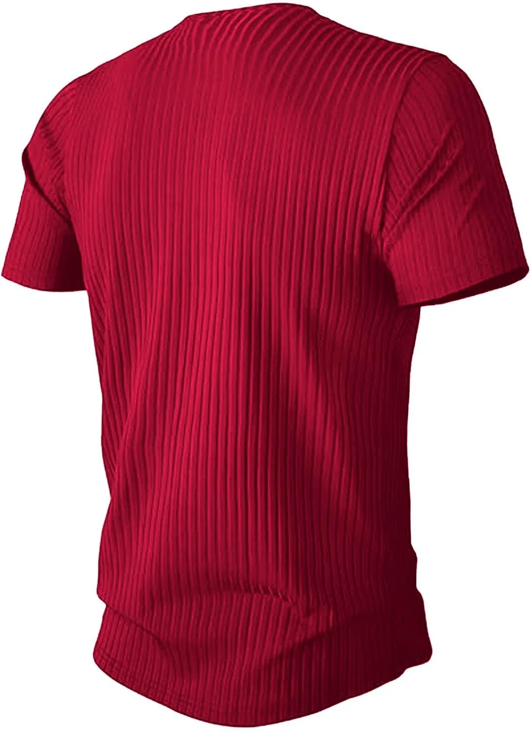 Мужская футболка с круглым вырезом Basic, Red — фото 3