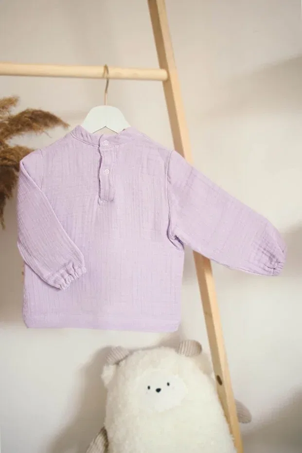 Детские свитшот для девочек хлопковый Pahta, Lilac — фото 3