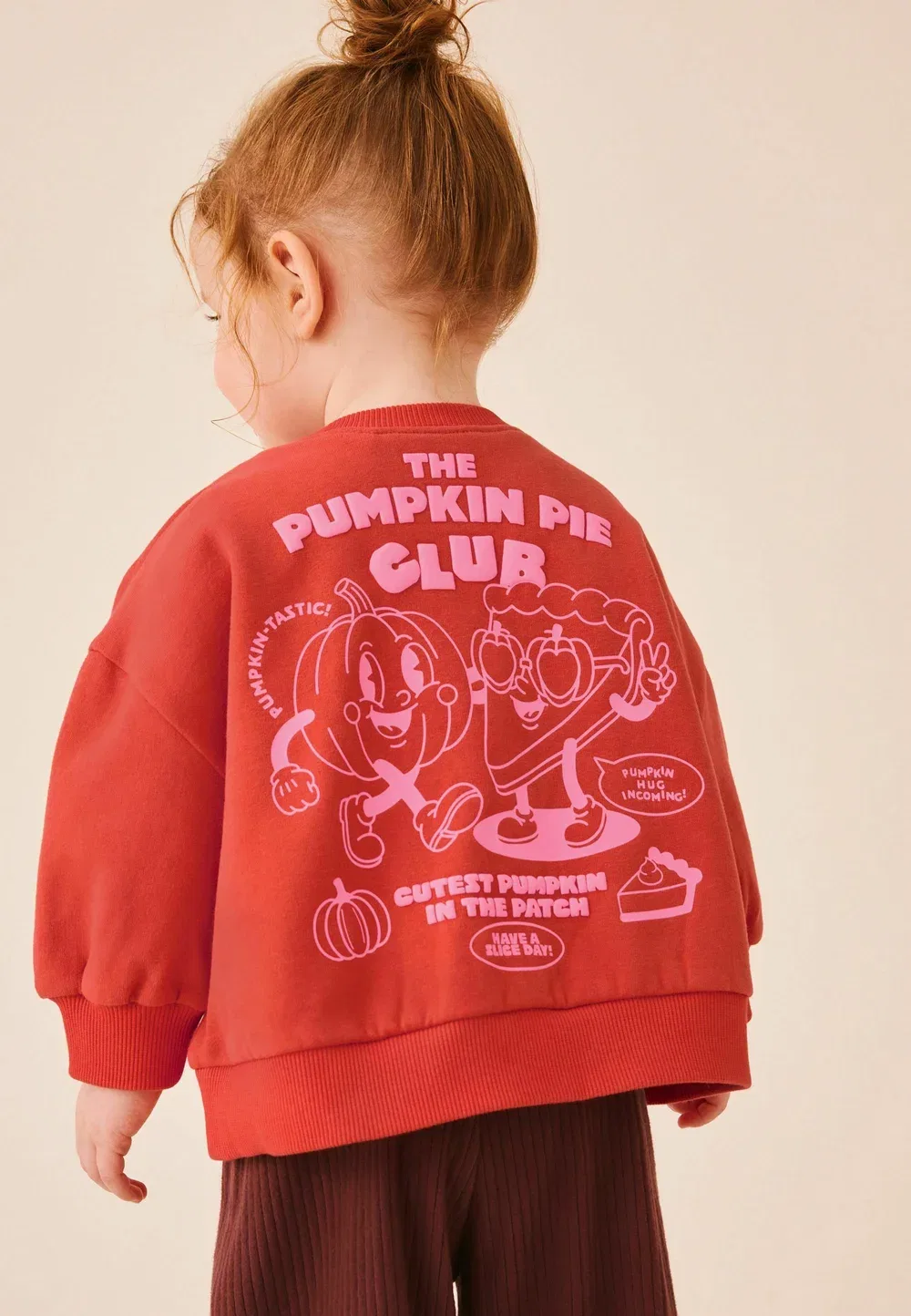Толстовка с круглым вырезом, стандартного кроя Next, Orange Pumpkin Pie Club