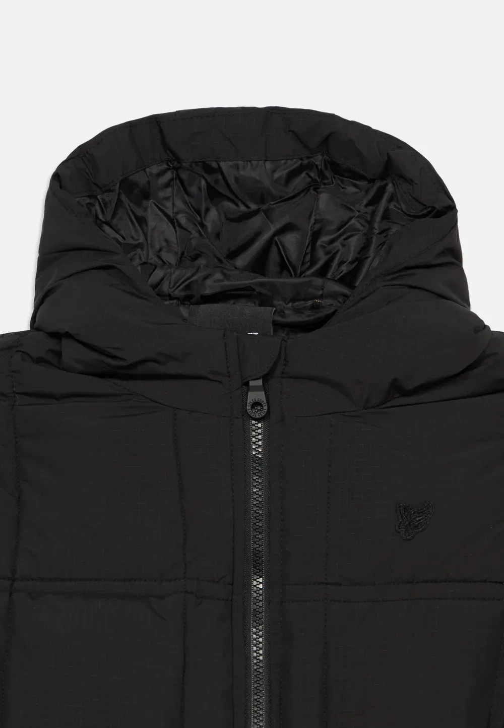 Утепленное пальто с изображением орла в тон, унисекс - зимняя куртка Lyle & Scott, Jet Black — фото 3