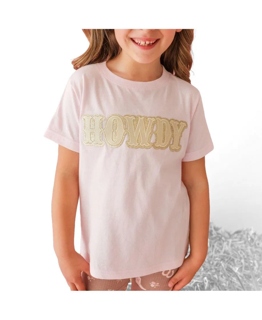 Футболка с длинным рукавом с принтом Howdy Patch Sweet Wink, Ballet Pink — фото 3