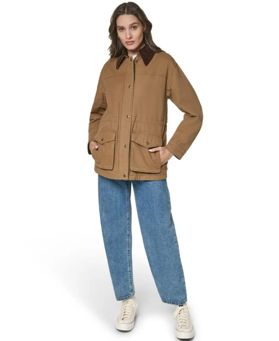 Джинсовое пальто с вельветовым воротником Levi's, Brown — фото 3