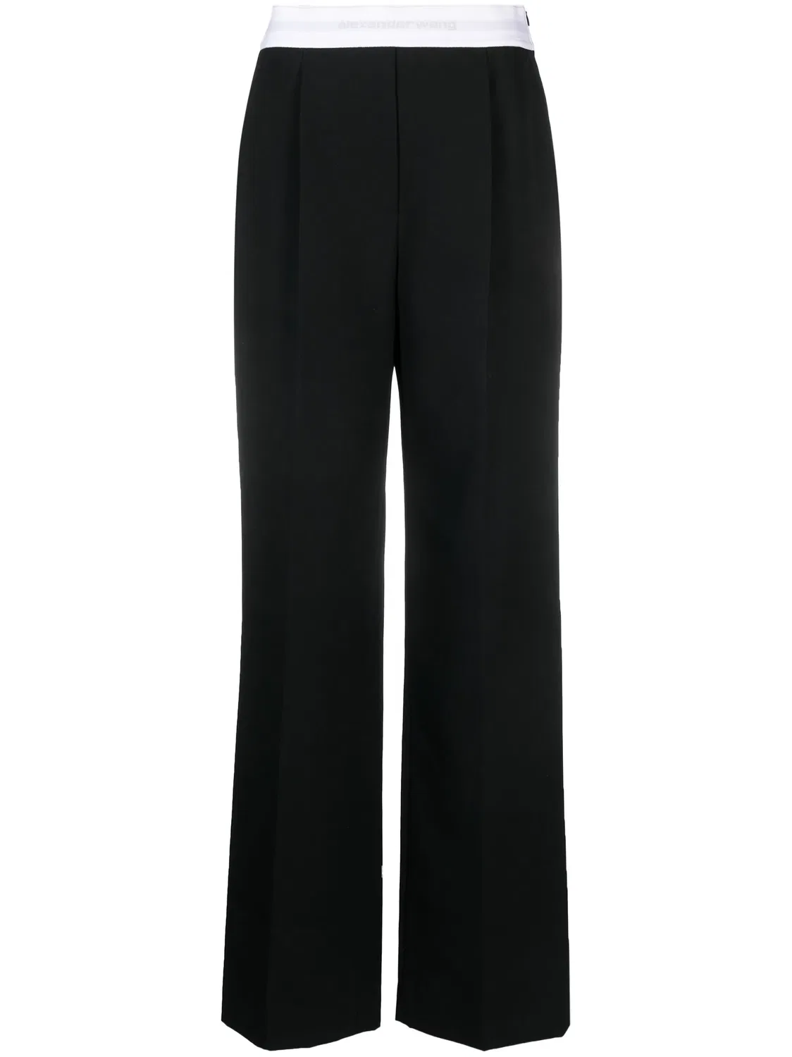 У Straight-Leg Брюки с Логотипом Alexander Wang, черный