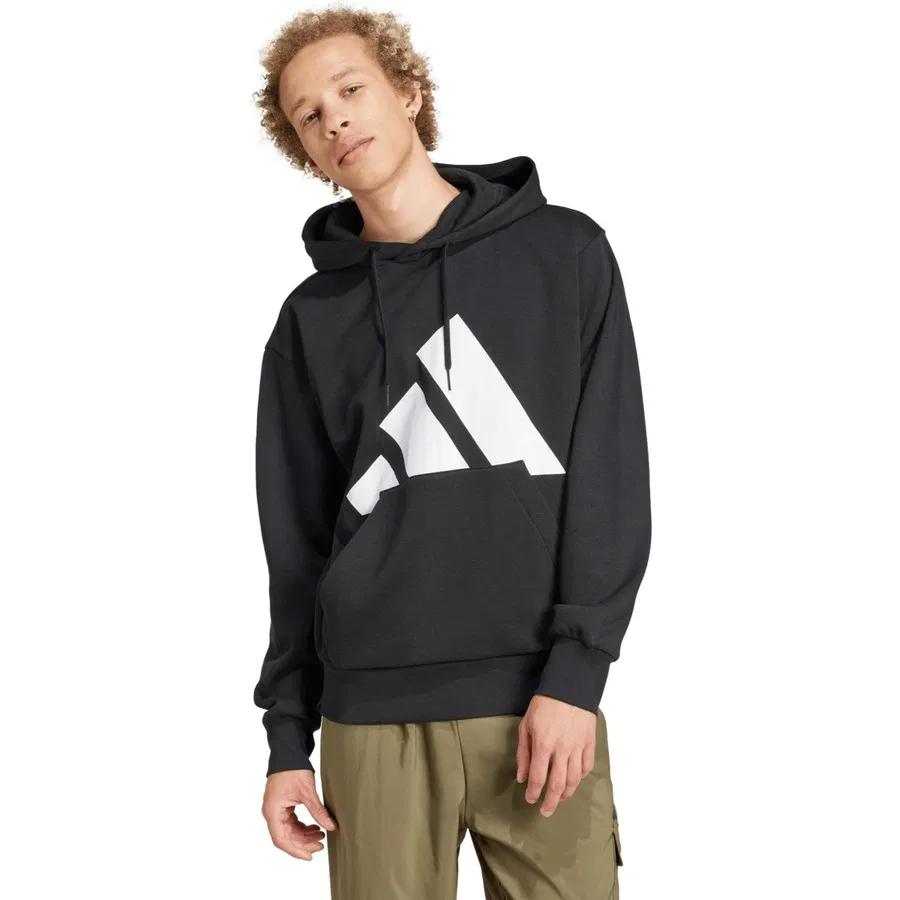 Мужской худи с капюшоном, свободный крой, модель M Bl Fl Hd, adidas, Черный