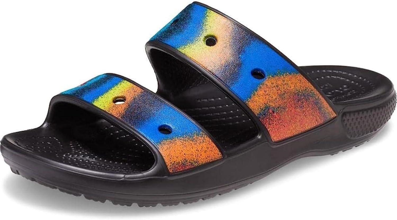 Унисекс сандалии Crocs Classic с сезонным принтом, черный
