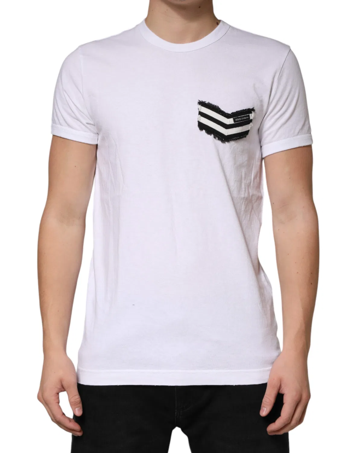 Мужская футболка с коротким рукавом и логотипом Crew Neck Dolce & Gabbana, White