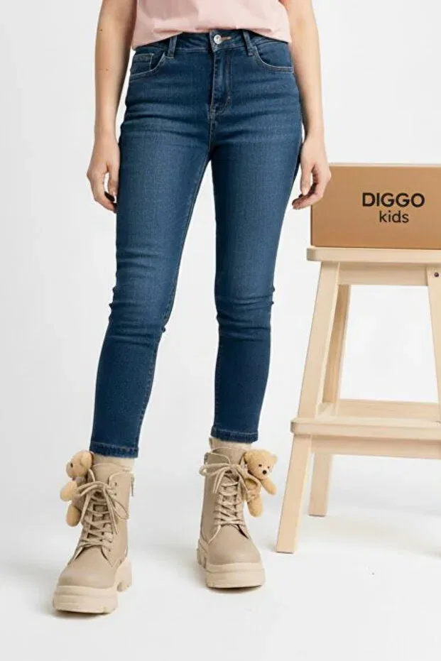 Детские ботинки для девочек с мехом Diggo Kids, Beige — фото 4