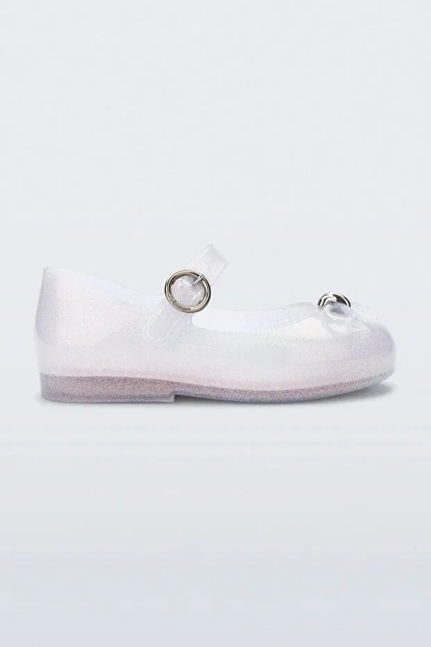 Детские балетки для девочек из искусственной кожи Mini Melissa, White — фото 3