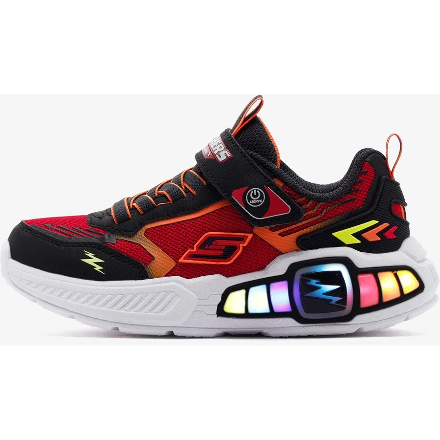 Кроссовки детские с подсветкой Light Storm 3 Skechers, Черно-красный — фото 2