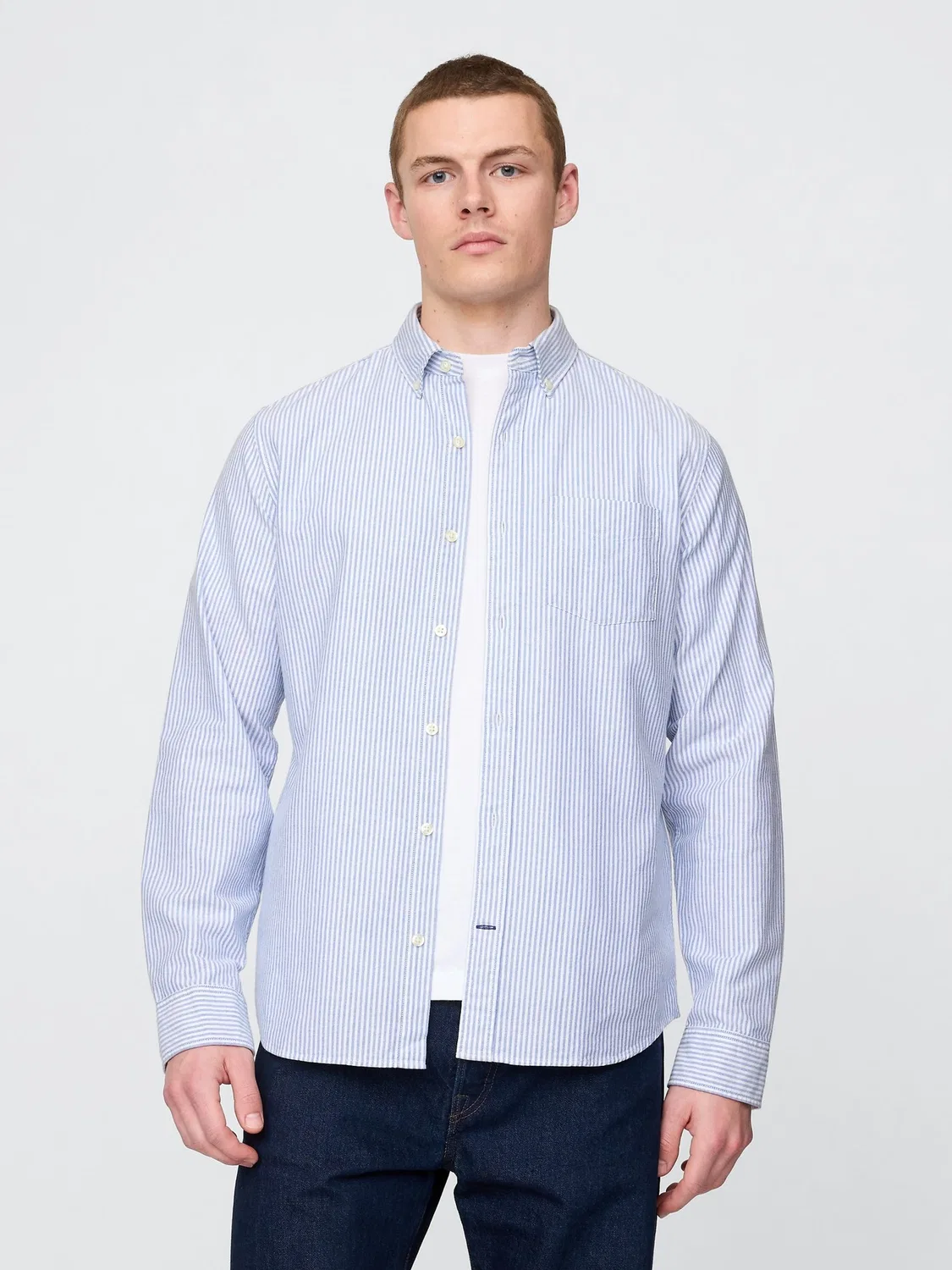 Рубашка Оксфорд Gap, Blue stripe