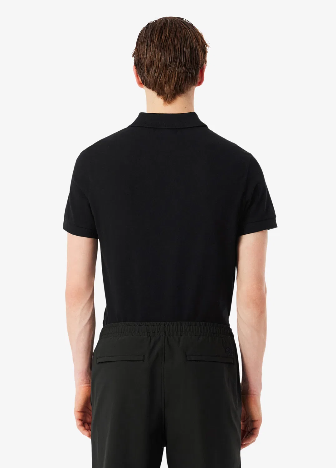 Поло Lacoste Regular Fit, черный — фото 4
