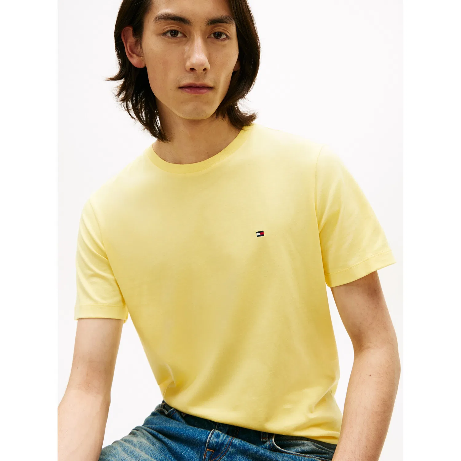 Мужская хлопковая футболка Regular Fit Tommy Hilfiger, Yellow — фото 2