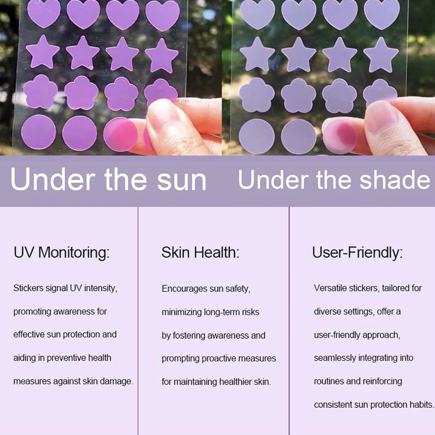 UV Detection Patches, Bexdug, 16 шт, 0.02 lb — фото 4