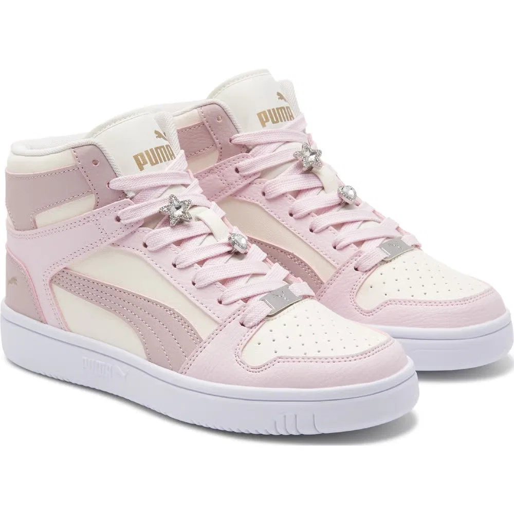Детские высокие кроссовки Puma, Pink/White
