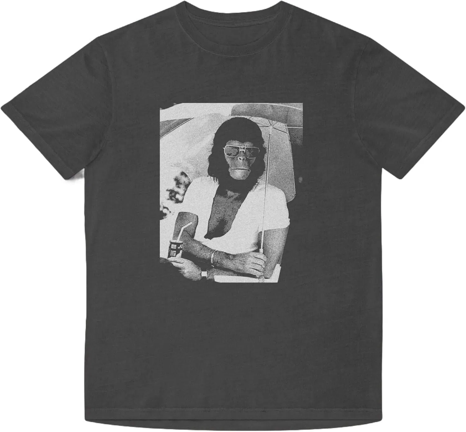 Мужская футболка с капюшоном Ape on Break - Faded Shirt, Faded Black