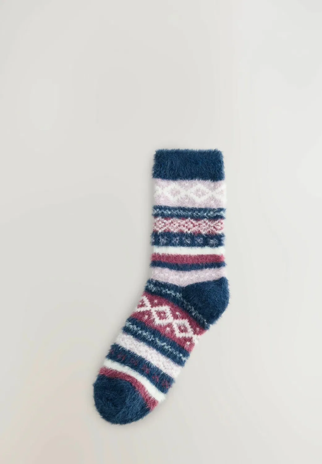 Уютные носки Superhairy, 2 шт. в упаковке - носки Next, Navy Blue Purple Fairisle — фото 2