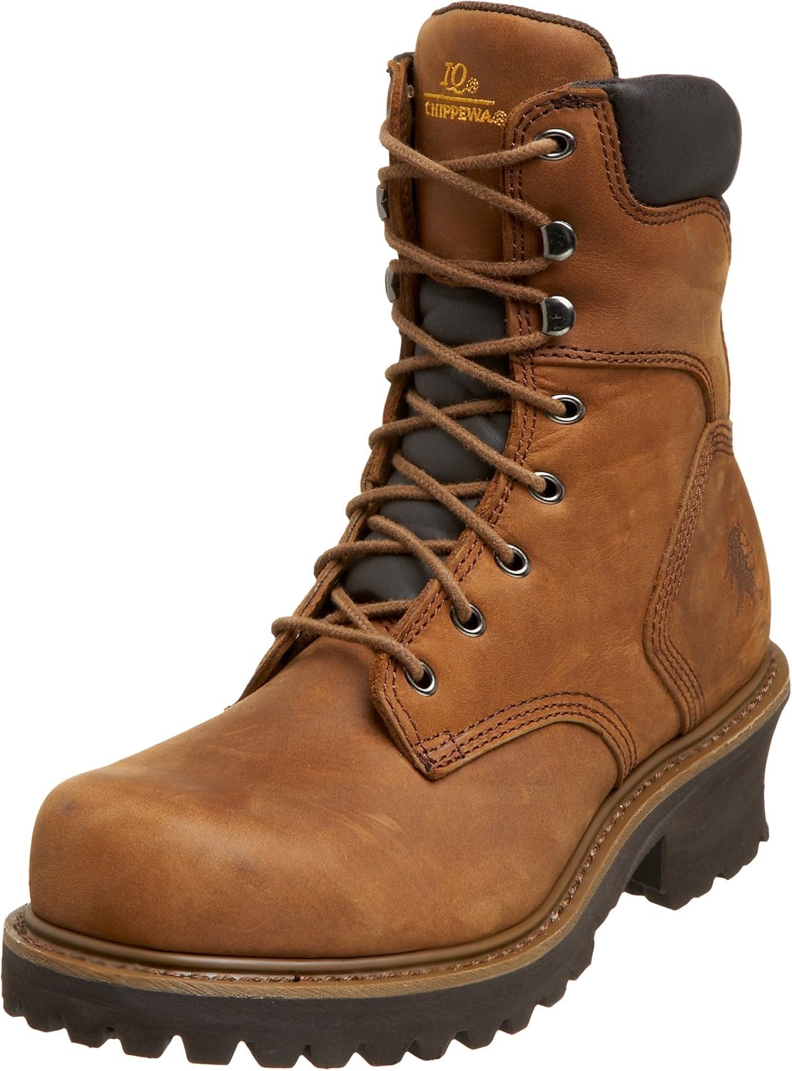 

Мужские ботинки Chippewa Hador 8 с металлическим подноском - премиальная натуральная кожа, ортопедическая стелька, металлическая вставка, соответствует стандартам EH ASTM F2413, Tuff Bark