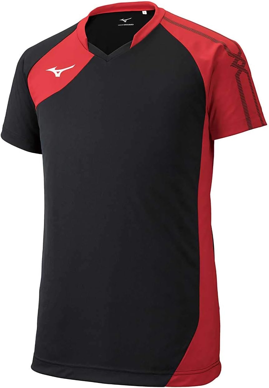 

Волейбольная игровая футболка Mizuno (с коротким рукавом) V2MA9001, черный/красный