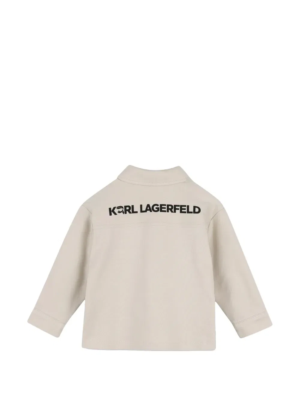 Комплект из трех предметов с логотипом Karl Lagerfeld Kids, бежевый — фото 4