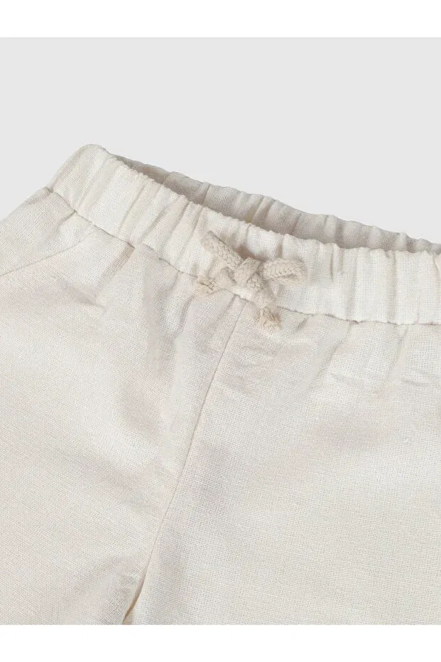 Детские шорты для девочек льняные Yhh Kids, Nude Color — фото 2