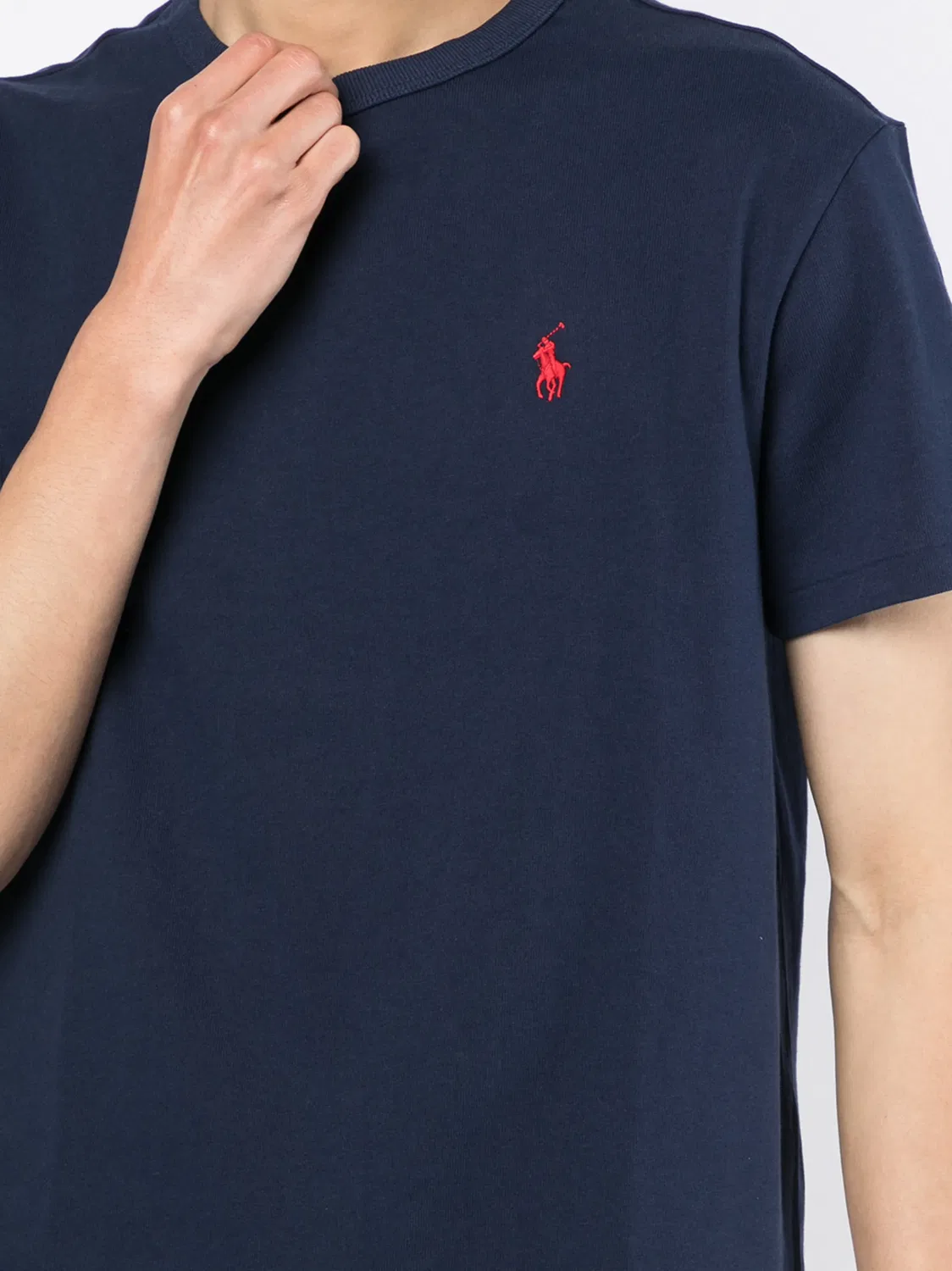 Polo Ralph Lauren Футболка с вышитым логотипом, хлопок, синий — фото 4