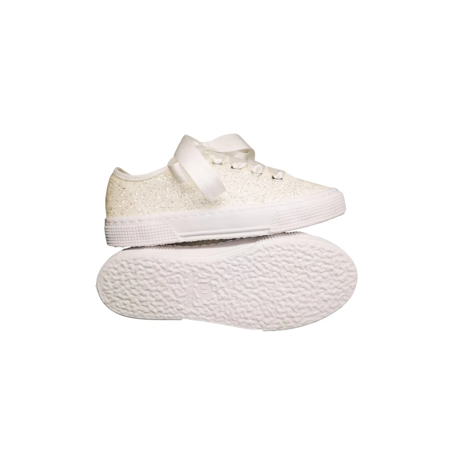 Детские кроссовки с блестками Dexco Vigevano, Glitter Bianco — фото 3