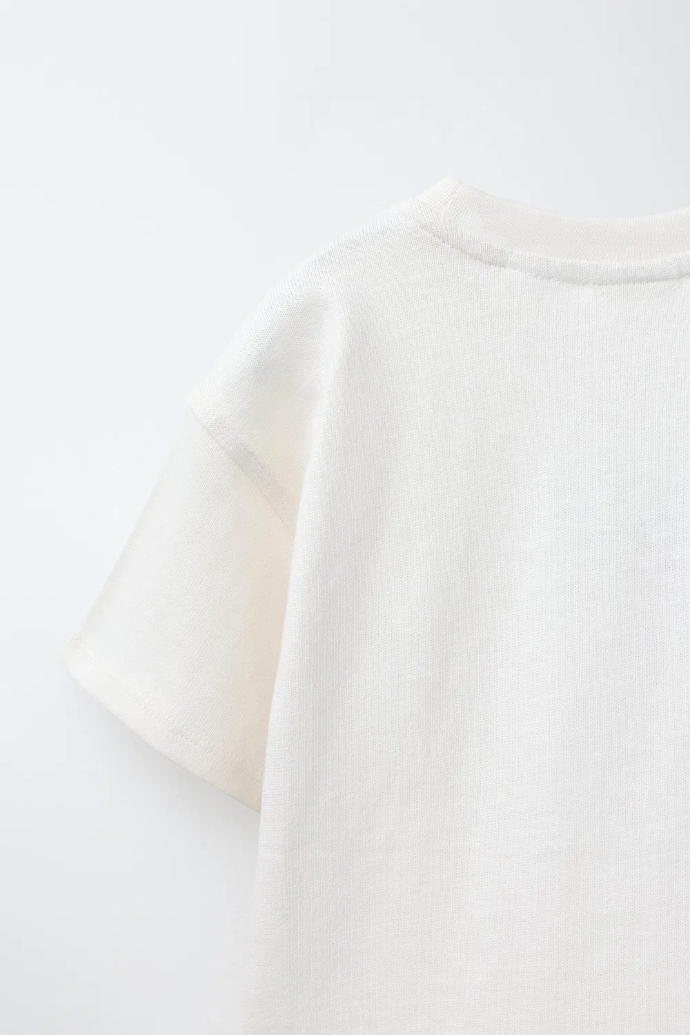 Футболка с вышивкой ZARA, Mid-Ecru — фото 4