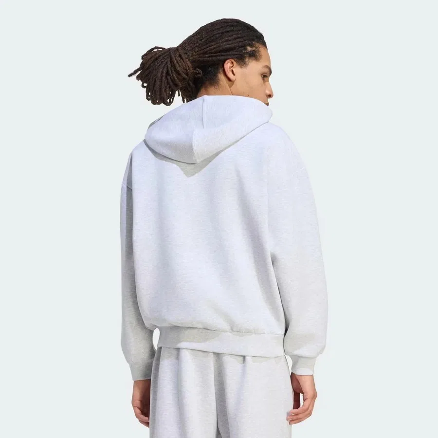 Свитшот мужской с капюшоном Soft Lux adidas, Серый — фото 2