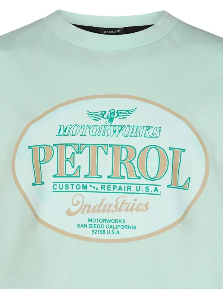 Футболка детская с принтом Petrol Industries, зеленый — фото 2