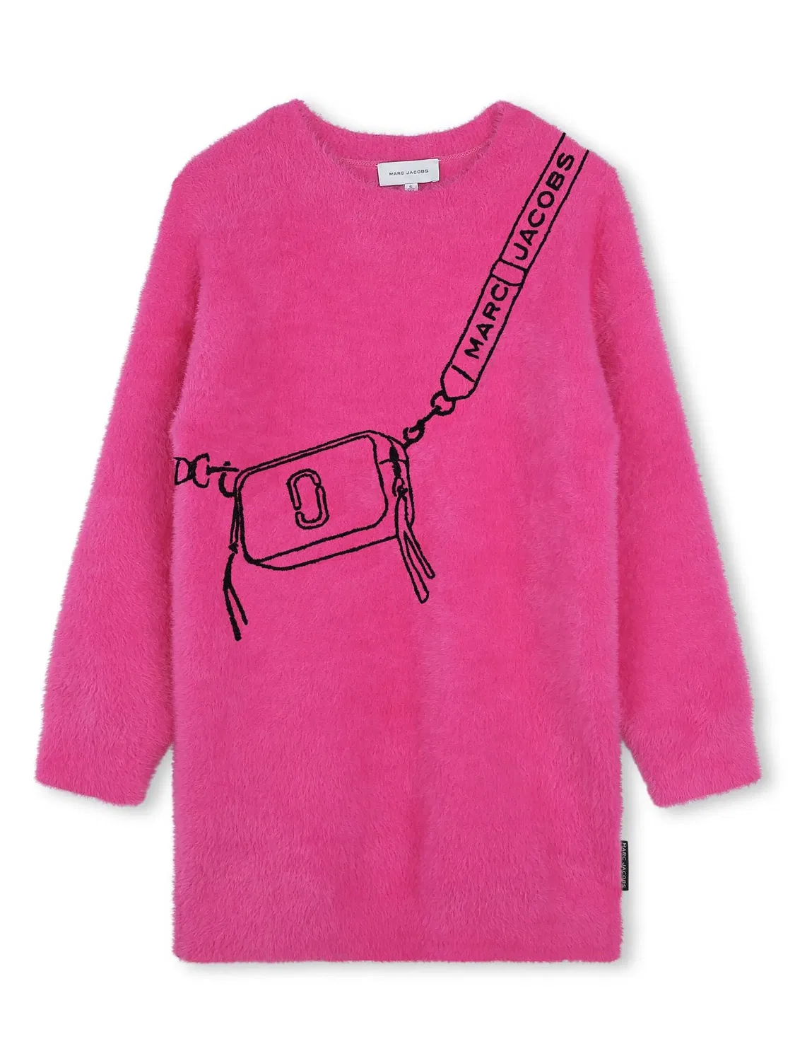 Вязаное платье с вышивкой Marc Jacobs, розовый
