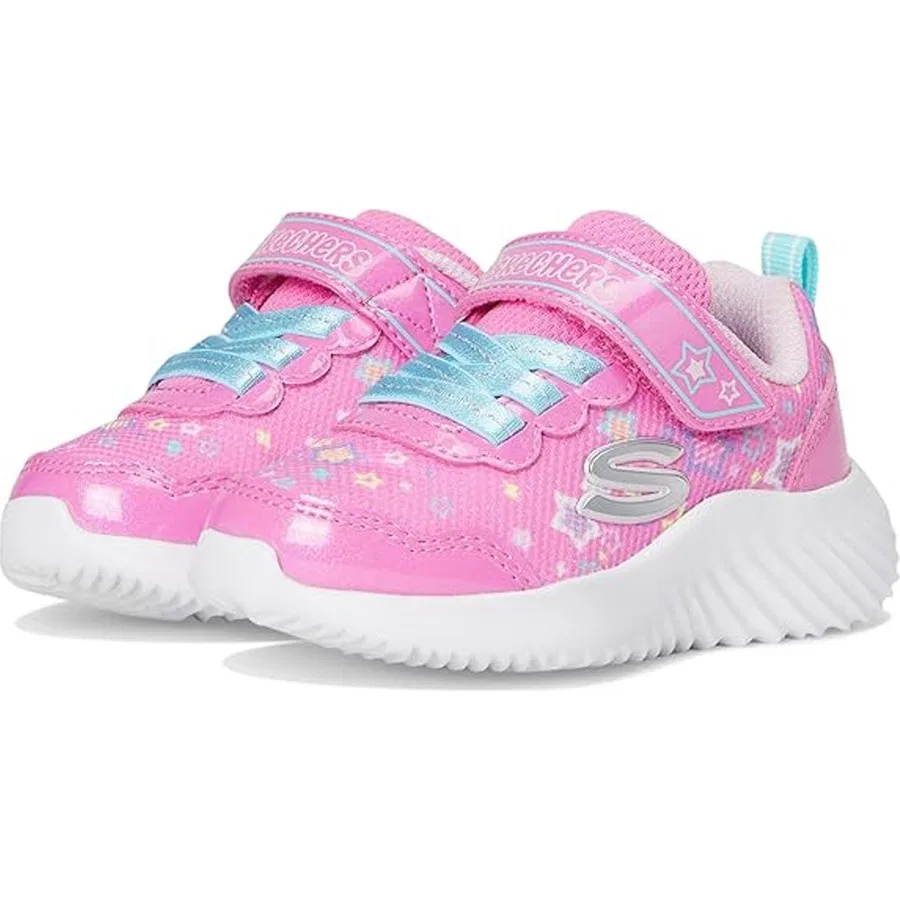 Детские спортивные кроссовки с принтом Bounder - Lil Star Skechers, Розовый
