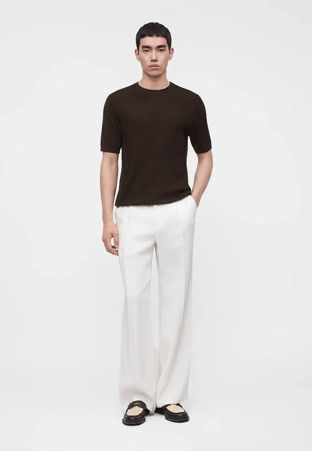 Простая футболка Emporio Armani, Coffe Bean — фото 2