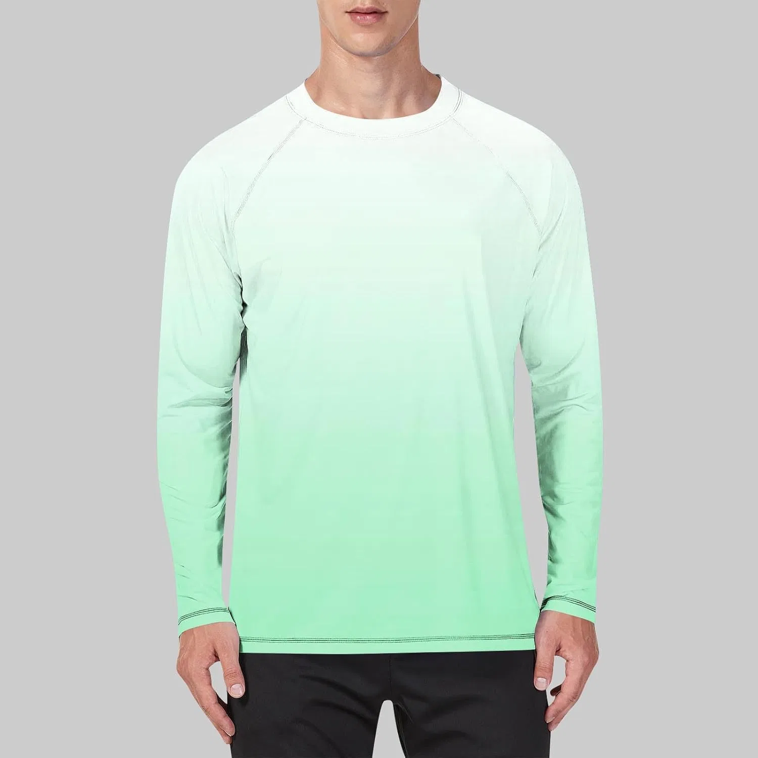Мужская футболка с длинным рукавом градиент Regular Fit, Green — фото 2
