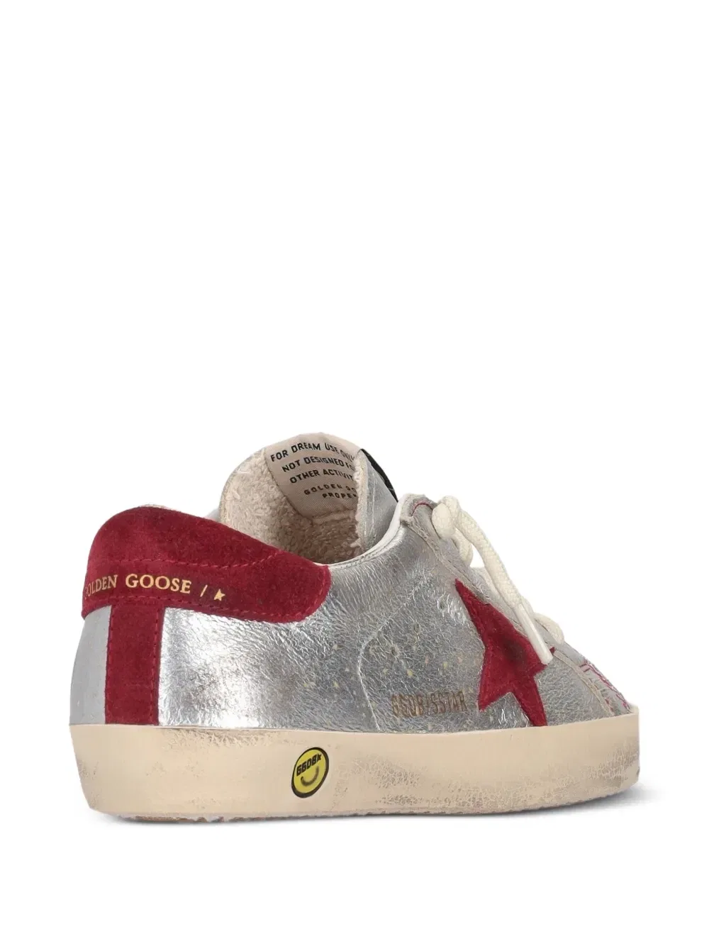 Кожаные кроссовки Super-Star Golden Goose Kids, серебряный — фото 4