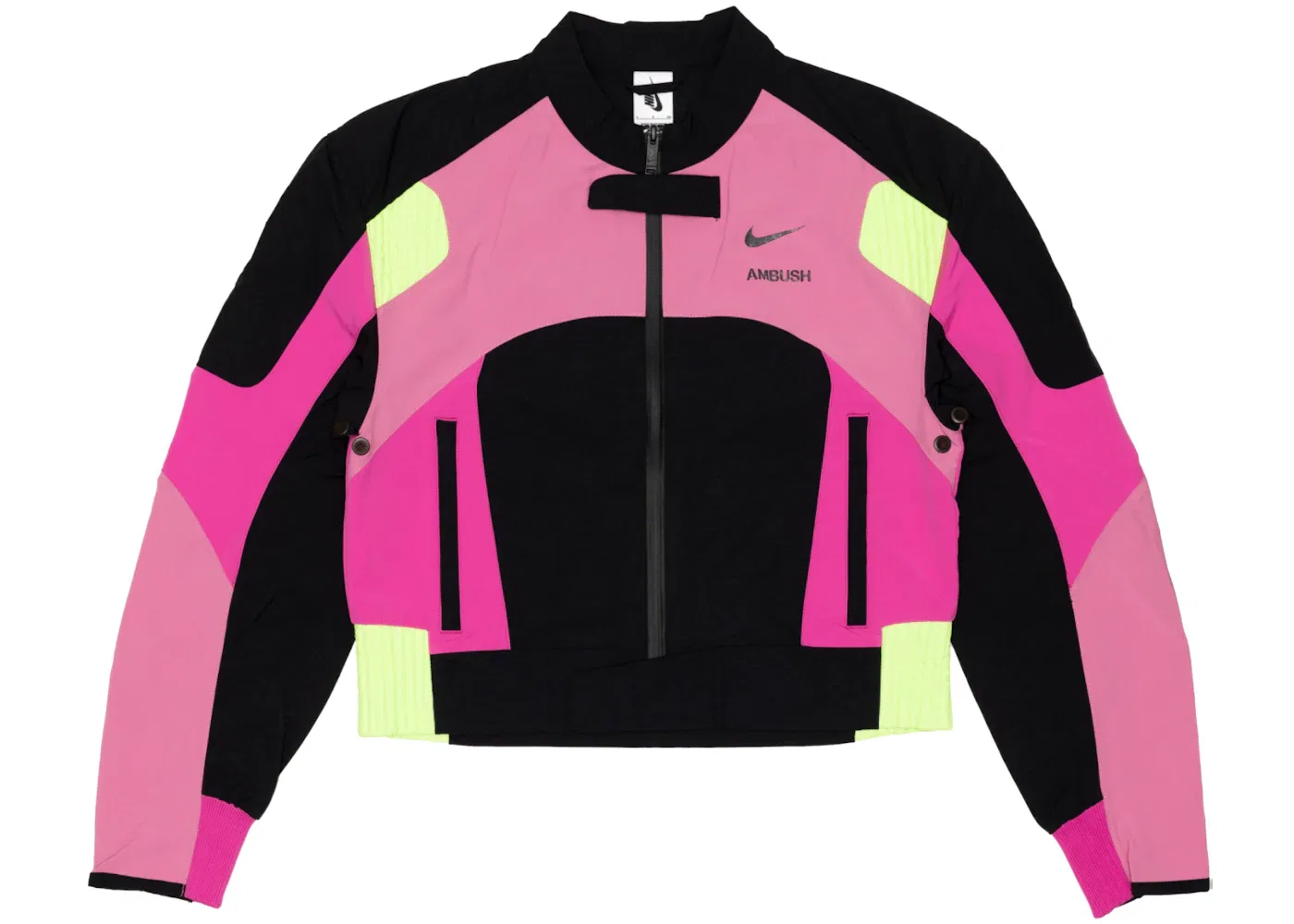 Женская куртка с принтом Moto Jacket Nike, Active Fuchsia/Magic Flamingo/Black