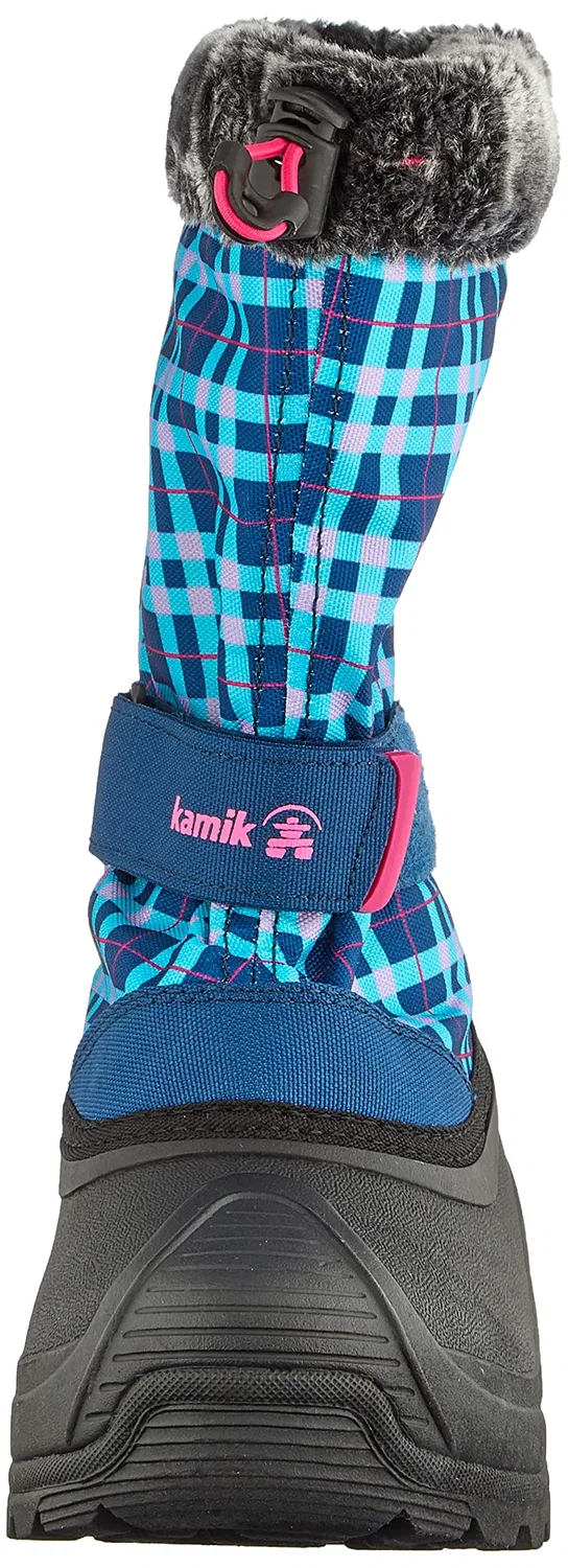 Детские снежные ботинки для девочек с узором Mini Kamik, Navy Teal Nte — фото 2