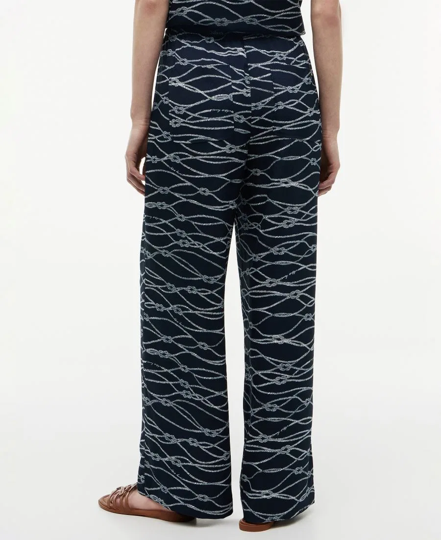 Женские брюки с принтом, pull-on Tommy Hilfiger, Handdrawn Rope Dark Night Navy — фото 4