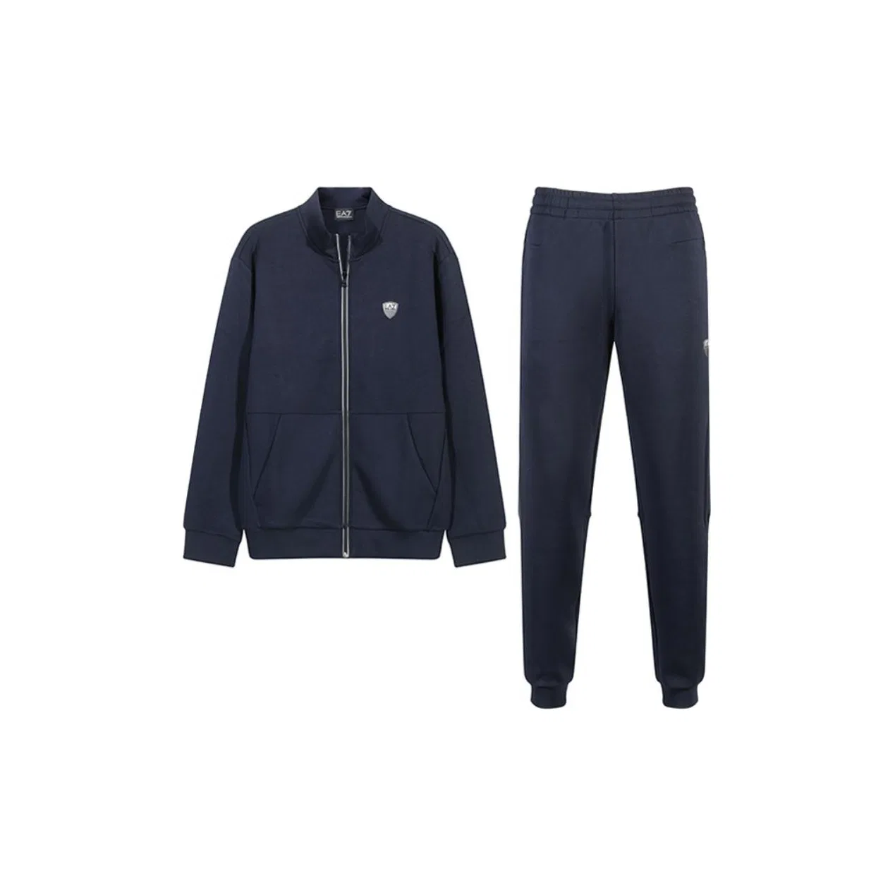 Мужской спортивный костюм из футера EMPORIO ARMANI EA7, Navy Blue