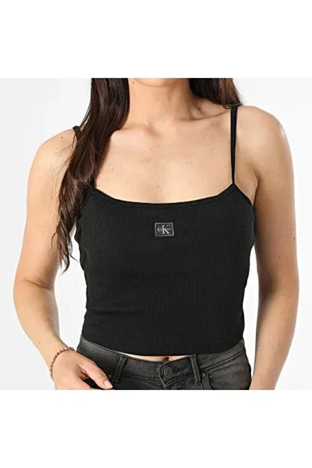 Женский топ-майка на бретелях из рибаны Calvin Klein, Black
