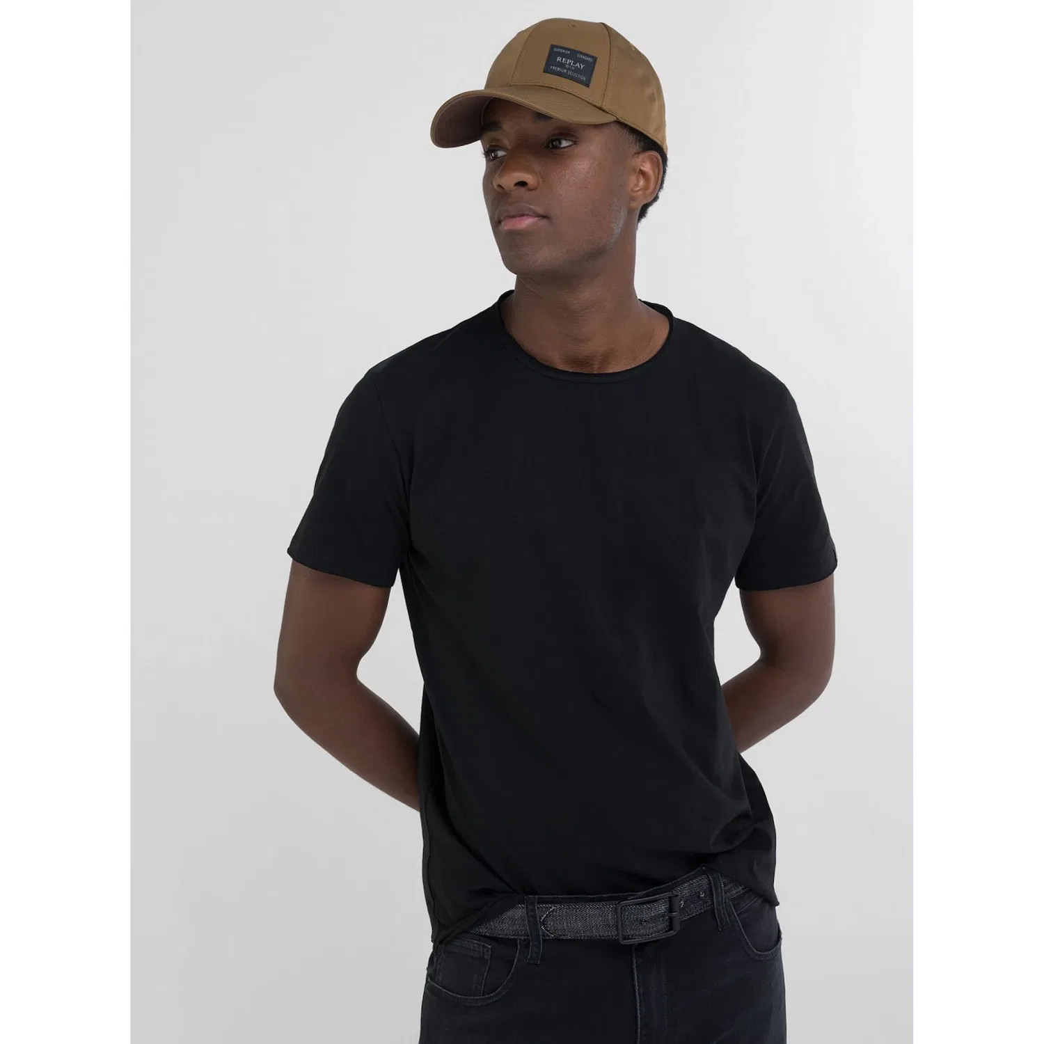 Детская хлопковая футболка regular fit Replay, Black — фото 3