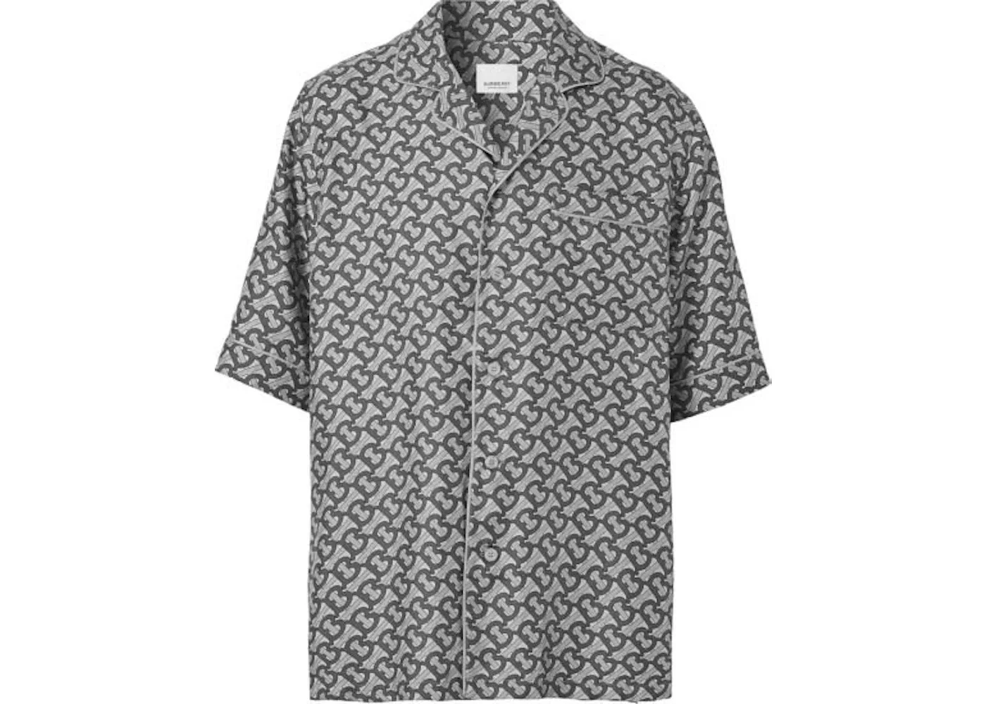 Мужская рубашка с принтом TB Monogram Burberry, Grey