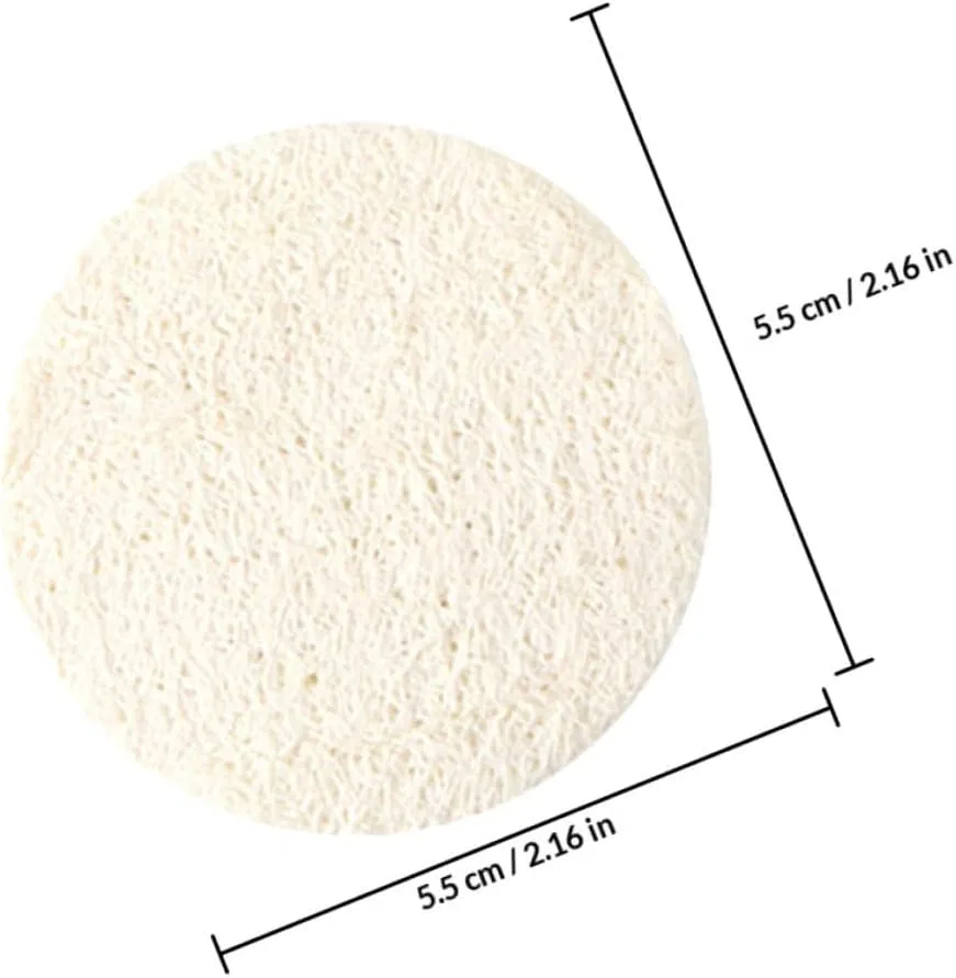 Спонж для лица из люфы, ibasenice, 12 шт, 5.5x5.5x0.3 см