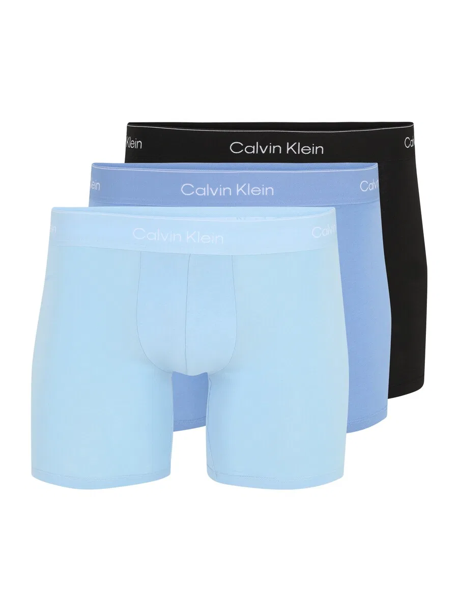 Боксерские шорты Calvin Klein небесно-голубого, светло-голубого и черного цветов