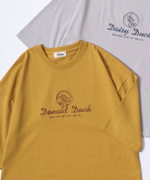 

Футболка с принтом Disney Family, свободного кроя, с рукавом 3/4, горчичная