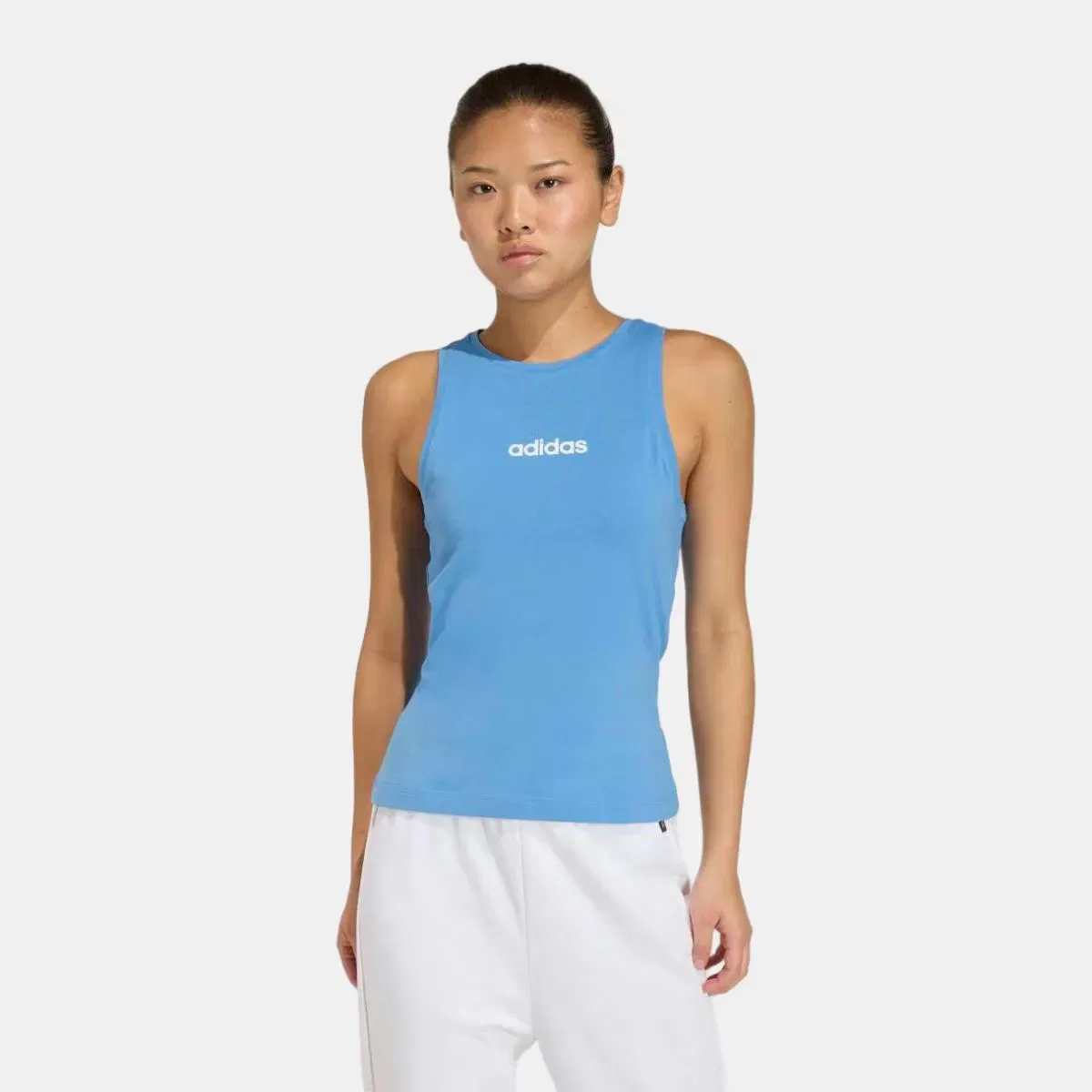 Женская майка с принтом Linear Slim Cotton adidas, Azul