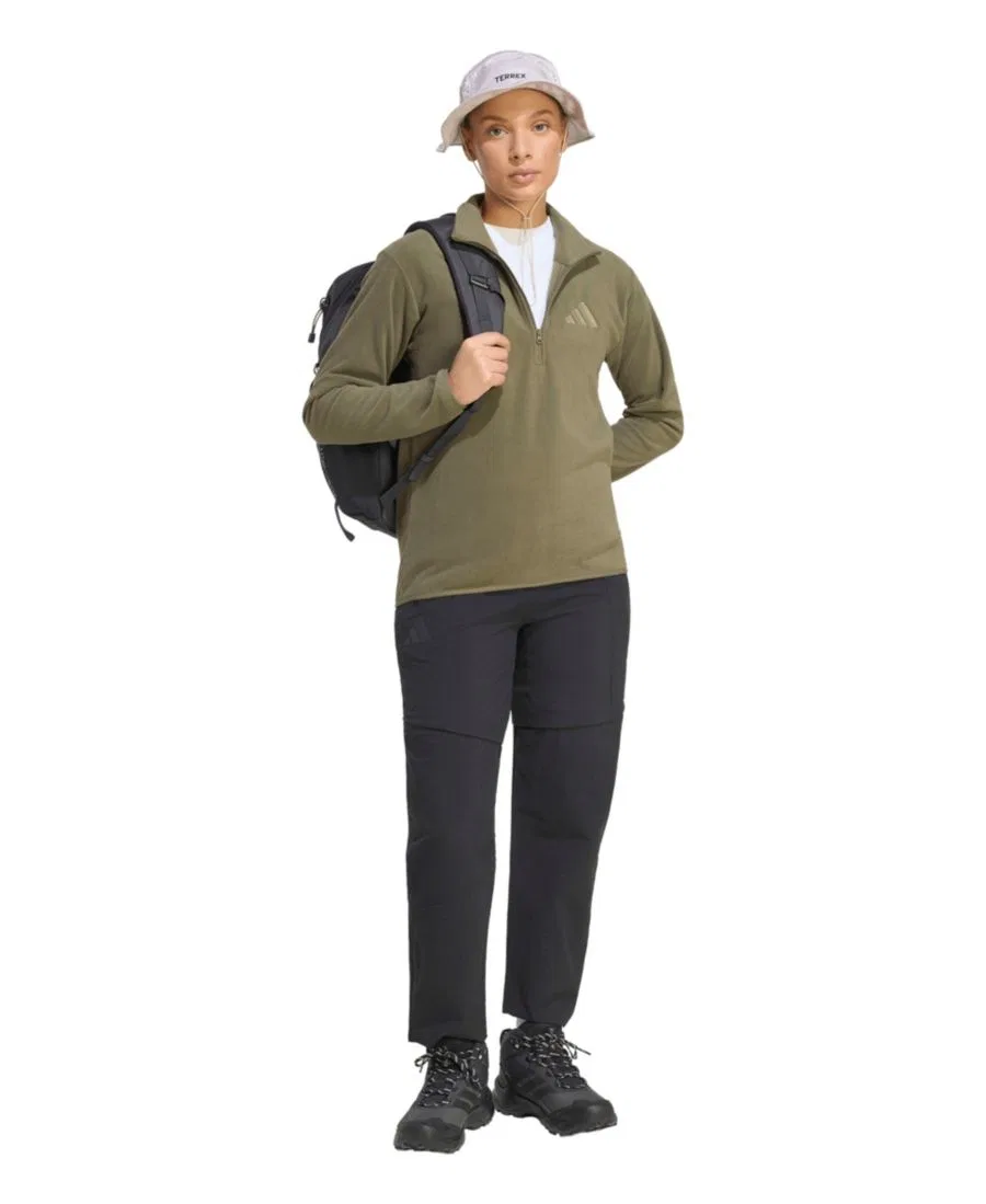 Флисовая куртка с полузамком Terrex Multi Essentials adidas, Olive Strata — фото 2